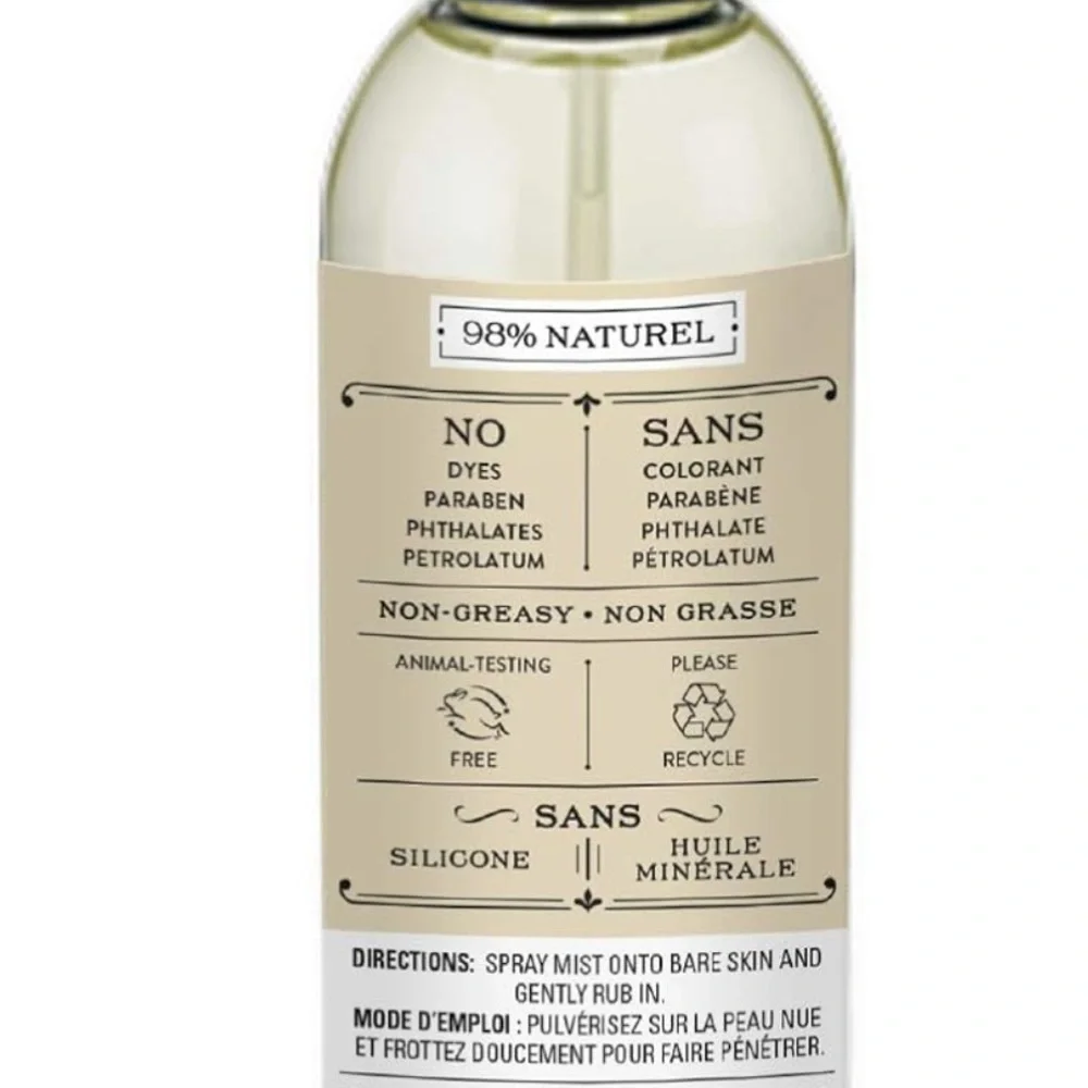 JR Watkins Natural Hydrating Body Oil Mist, Coconut Milk & Honey (059)